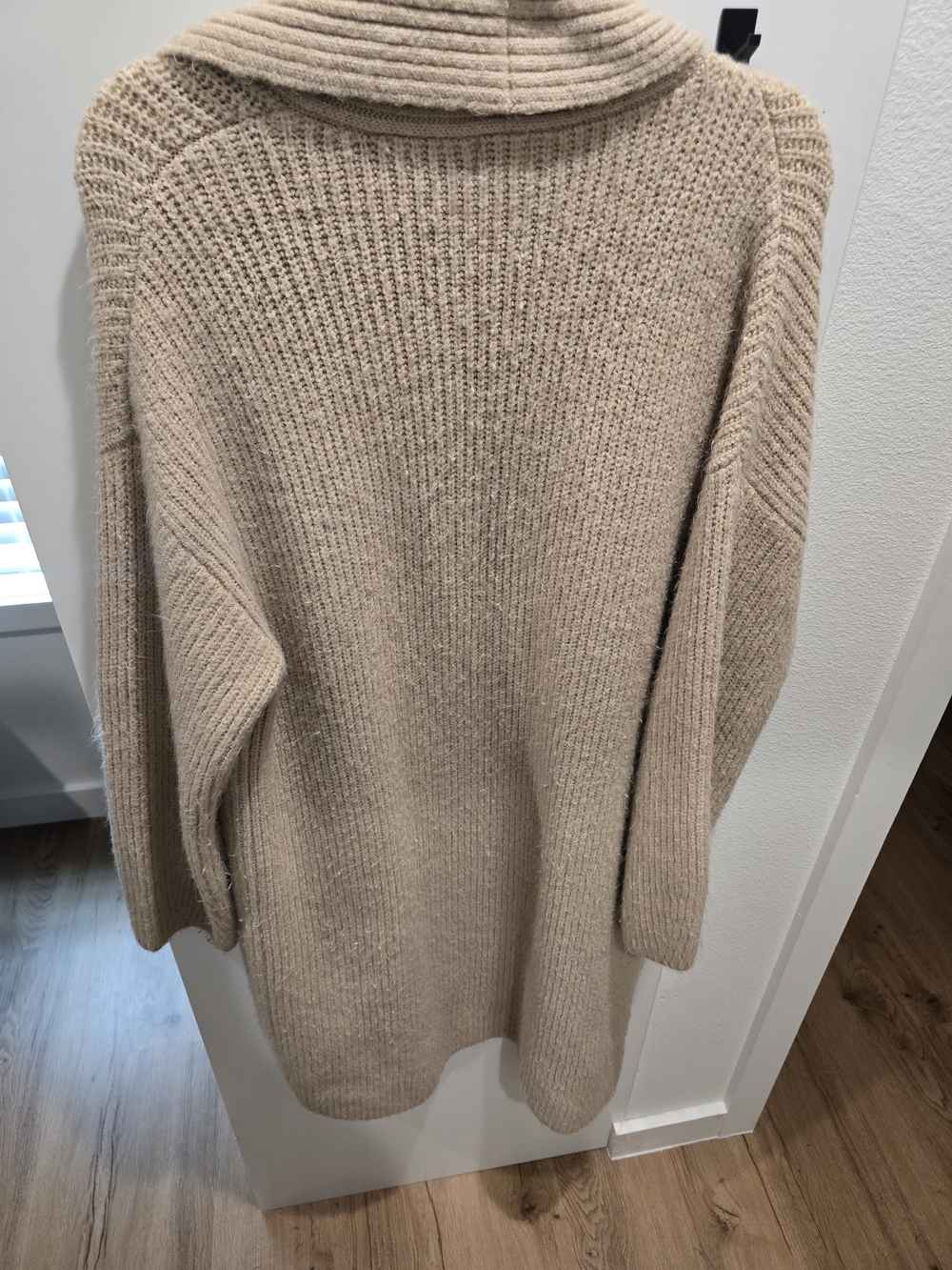 a new day Beige Ribbed Shawl Collar Open-Front Cardigan - Picture 2 of 5
